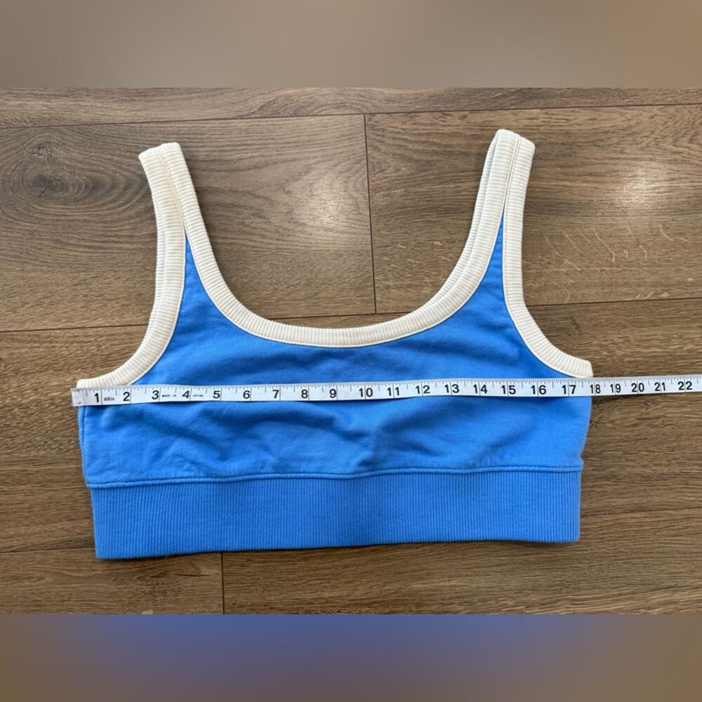 NWT MWL Madewell Terry Ribbed Bralette Oasis Blue Size XL - Picture 8 of 9
